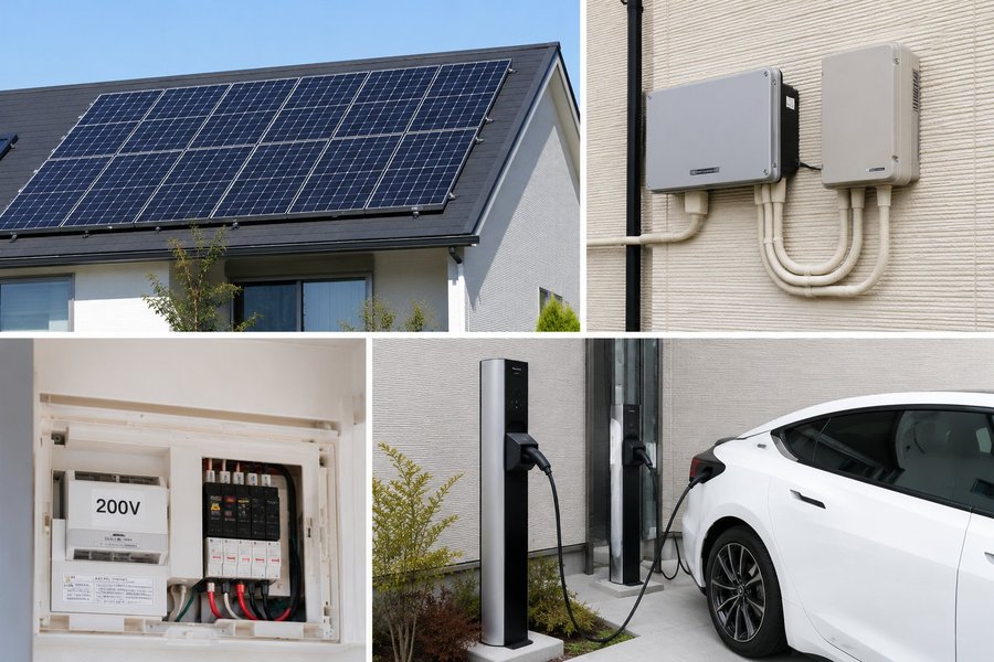 太陽光・EV充電・200V工事
